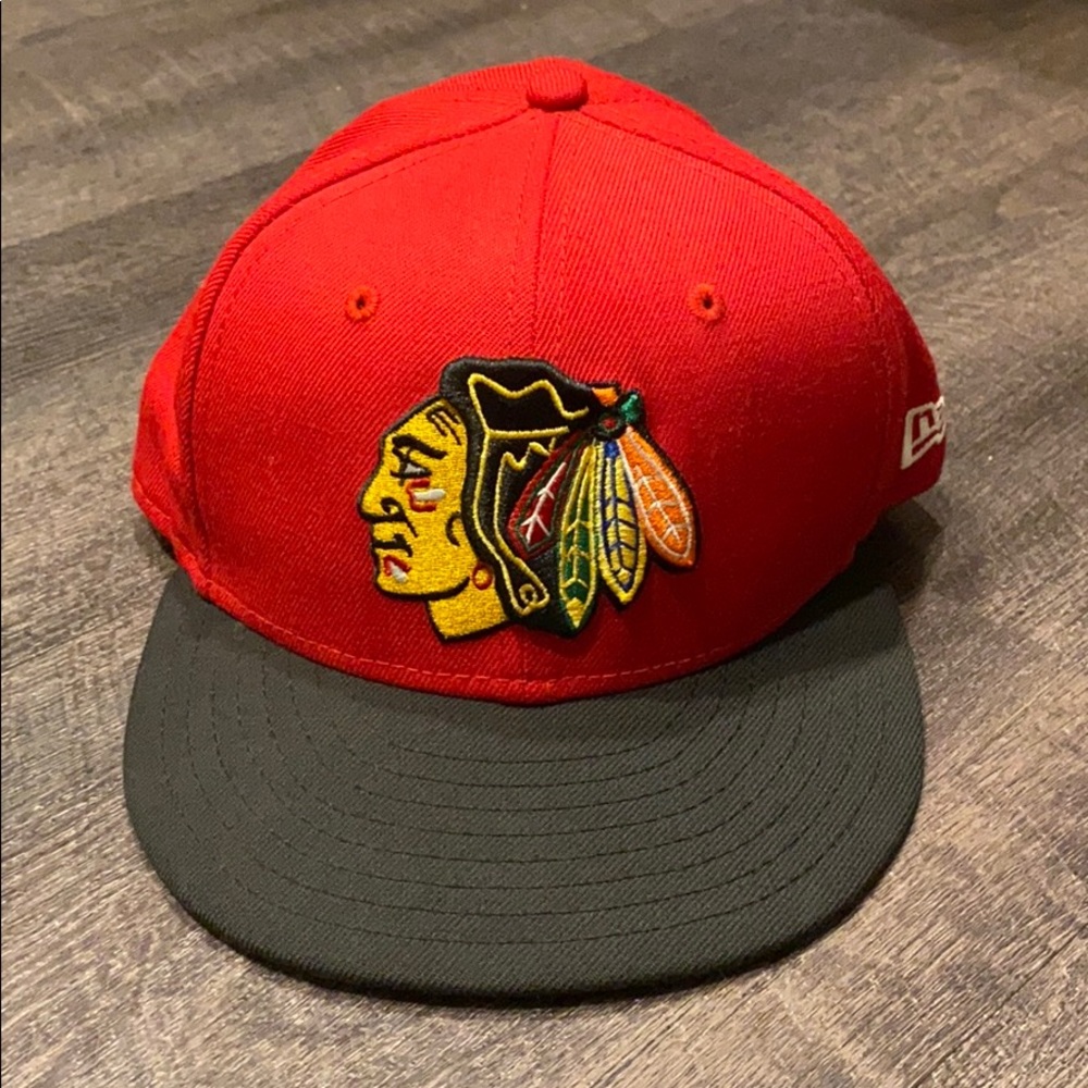 New Era Chicago Blackhawks Hat - Size 7 3/8